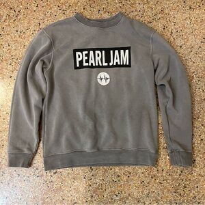 Pearl Jam 2022 Concert Tour Crew Neck Long Sleeve Sweatshirt Grey Size Small